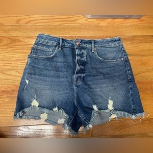 Good American Dark Blue Jean Shorts